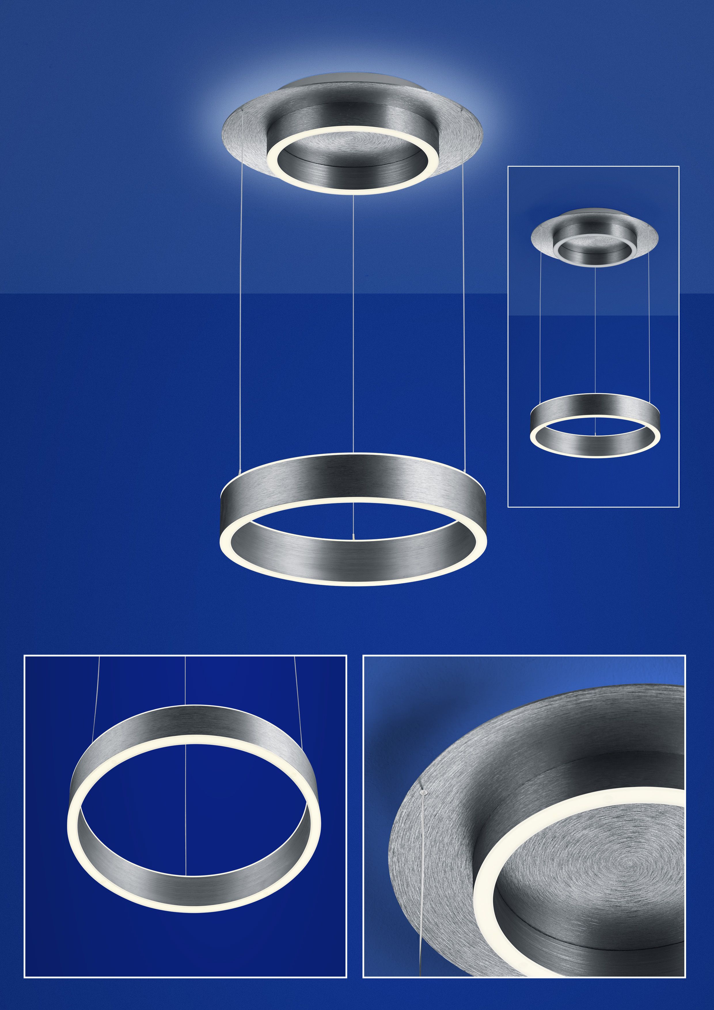 B-Leuchten Delta LED Pendelleuchte 20419/1-39 - LEUCHTENKING