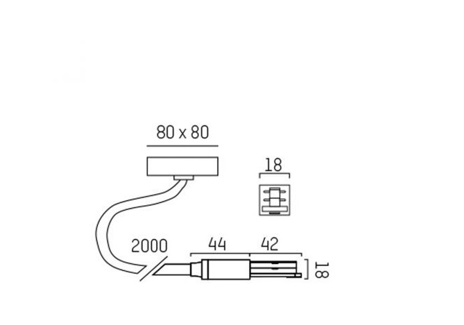 652-0040700006 KABELENDEINSPEISUNG mit Baldachin der Firma Molto Luce