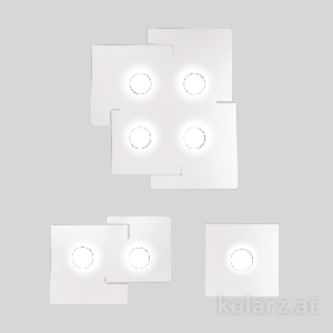 Deckenleuchten & Deckenlampen für den Flur von KOLARZ Leuchten Square Decken- und Wandleuchte 2 flammig A1337.12.1.W