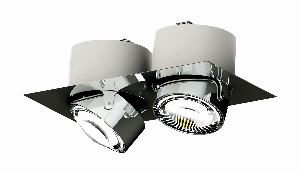 LED- Deckeneinbauleuchte Puk Maxx Inside Cube Twin von Top Light Leuchten